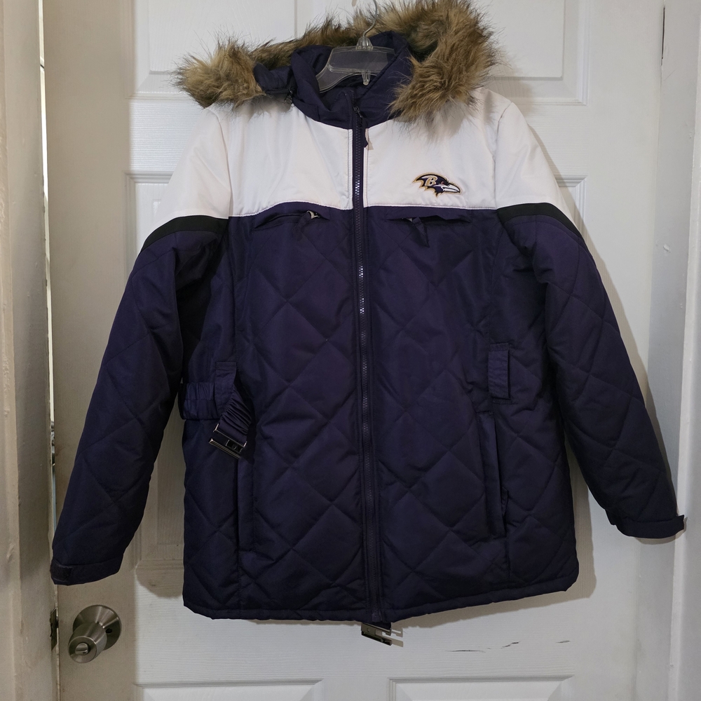 NFL Purple and White Puffer Jacket